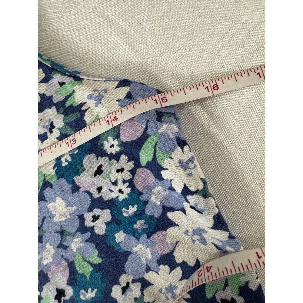 Old Navy S Fairycore Blue Purple Whimsy Floral Cropped Tank Cottagecore Boho - Picture 7 of 8